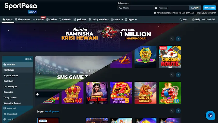 SportPesa Sportsbook and Casino Banner